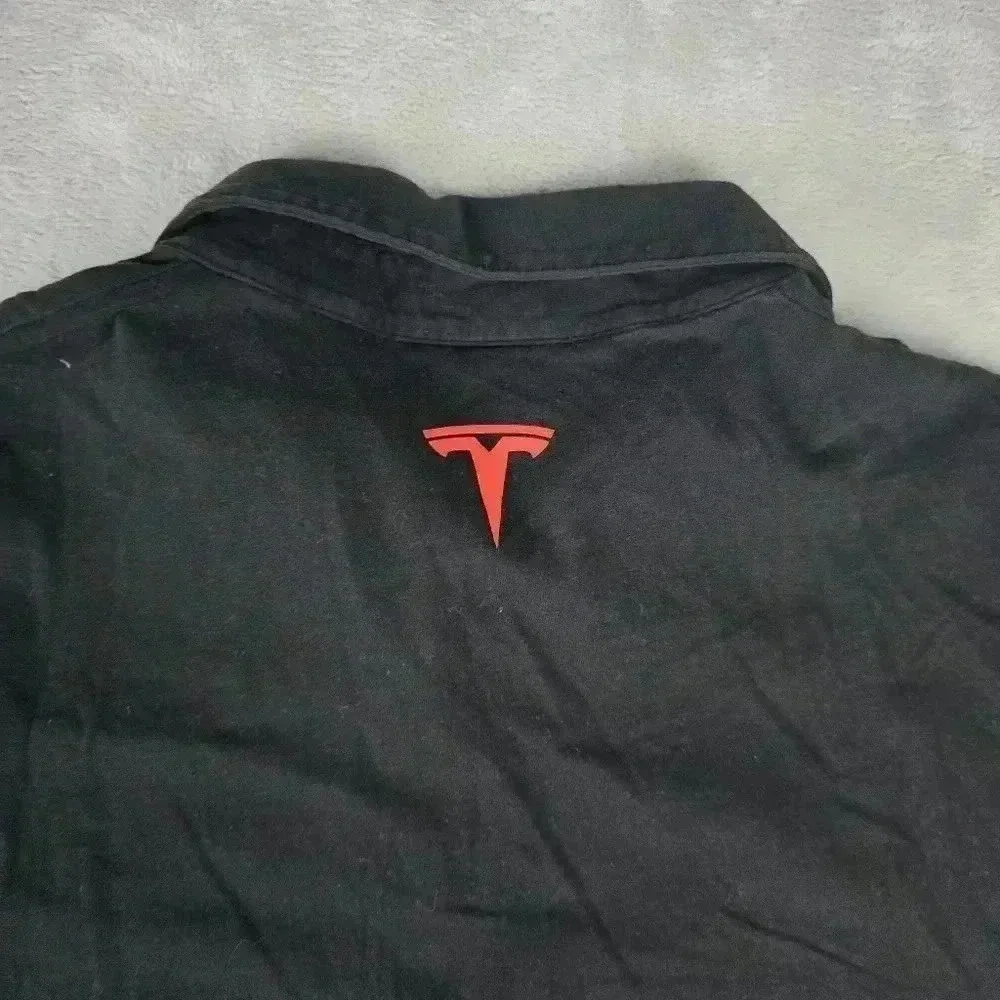 Tesla Men’s Black Polo Shirt Polyester Short Sleeve Sz 2XL - Picture 5 of 8